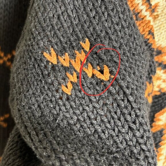 Vintage Campagnie Internationale Express Fair Isle Sweater Women Sz Medium Ramie - Picture 9 of 15